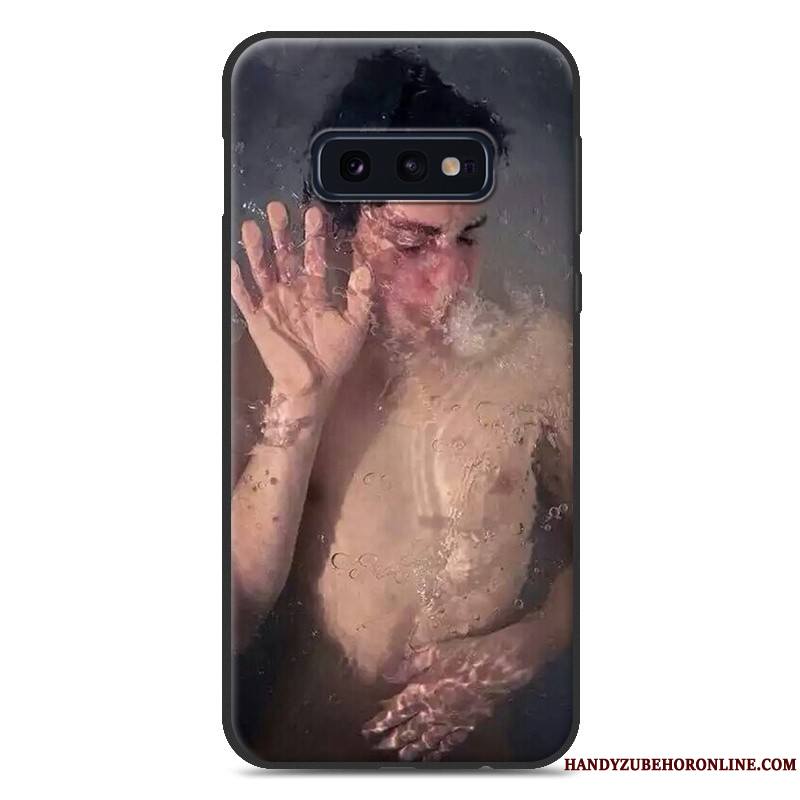 Samsung Galaxy S10e Ornements Suspendus Fluide Doux Créatif Personnalité Téléphone Portable Coque De Téléphone Blanc