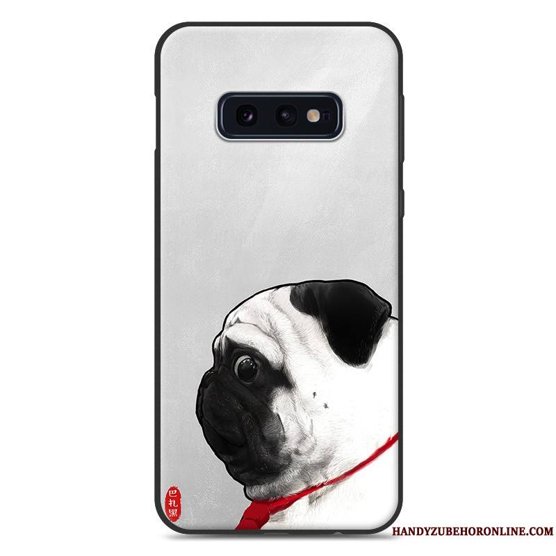 Samsung Galaxy S10e Ornements Suspendus Fluide Doux Créatif Personnalité Téléphone Portable Coque De Téléphone Blanc