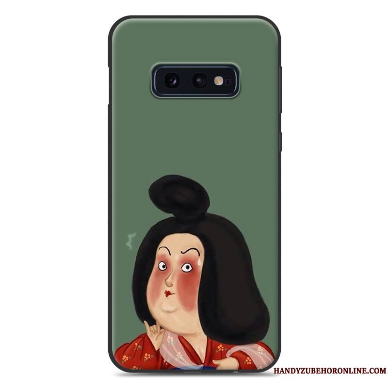 Samsung Galaxy S10e Ornements Suspendus Fluide Doux Créatif Personnalité Téléphone Portable Coque De Téléphone Blanc