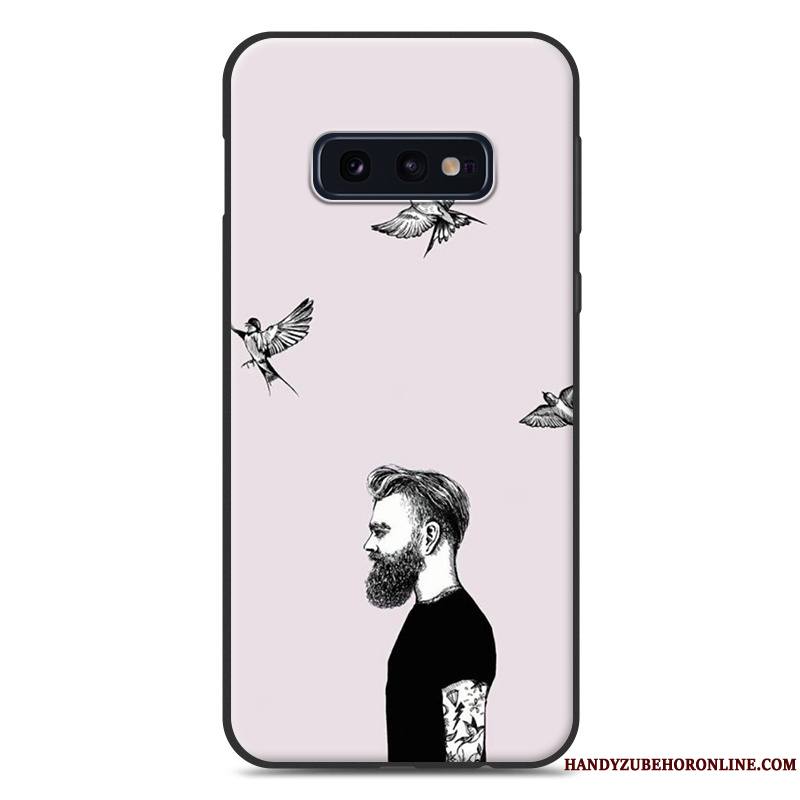 Samsung Galaxy S10e Ornements Suspendus Fluide Doux Créatif Personnalité Téléphone Portable Coque De Téléphone Blanc