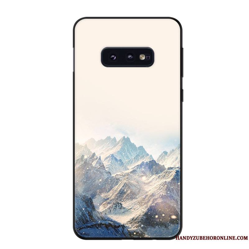 Samsung Galaxy S10e Protection Coque De Téléphone Étoile Vert Personnalité Délavé En Daim Fluide Doux