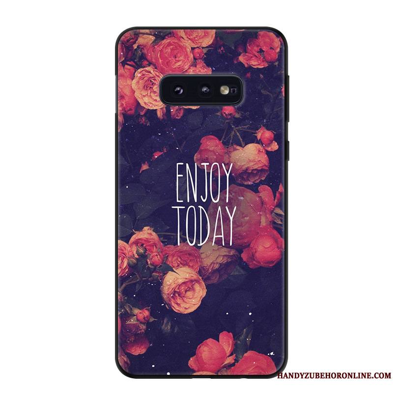 Samsung Galaxy S10e Protection Coque De Téléphone Étoile Vert Personnalité Délavé En Daim Fluide Doux