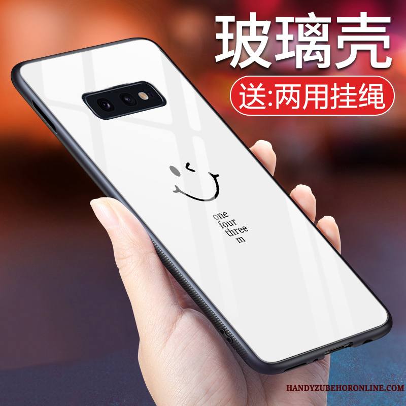 Samsung Galaxy S10e Silicone Coque De Téléphone Étui Charmant Noir Étoile Verre