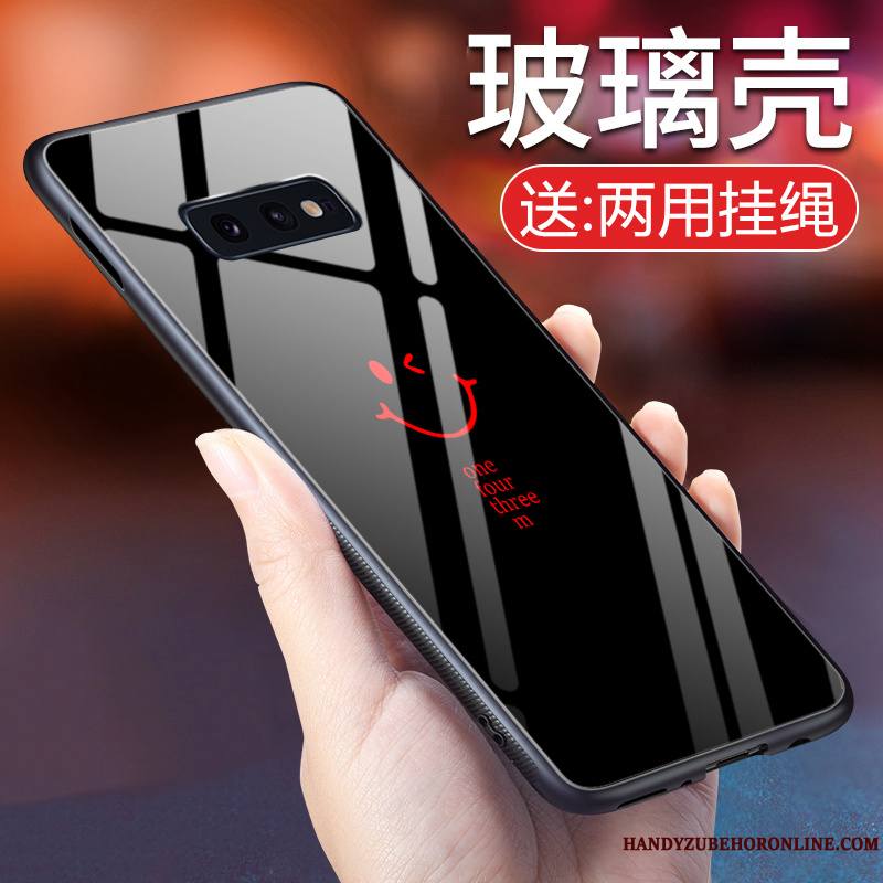 Samsung Galaxy S10e Silicone Coque De Téléphone Étui Charmant Noir Étoile Verre