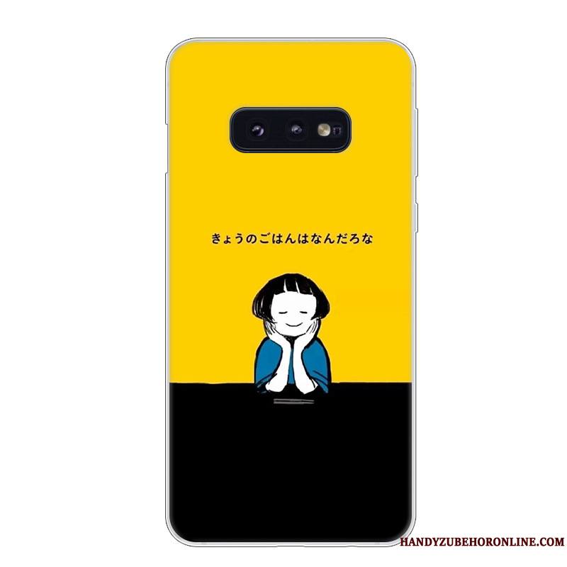 Samsung Galaxy S10e Silicone Fluide Doux Bleu Protection Blanc Coque De Téléphone Étui