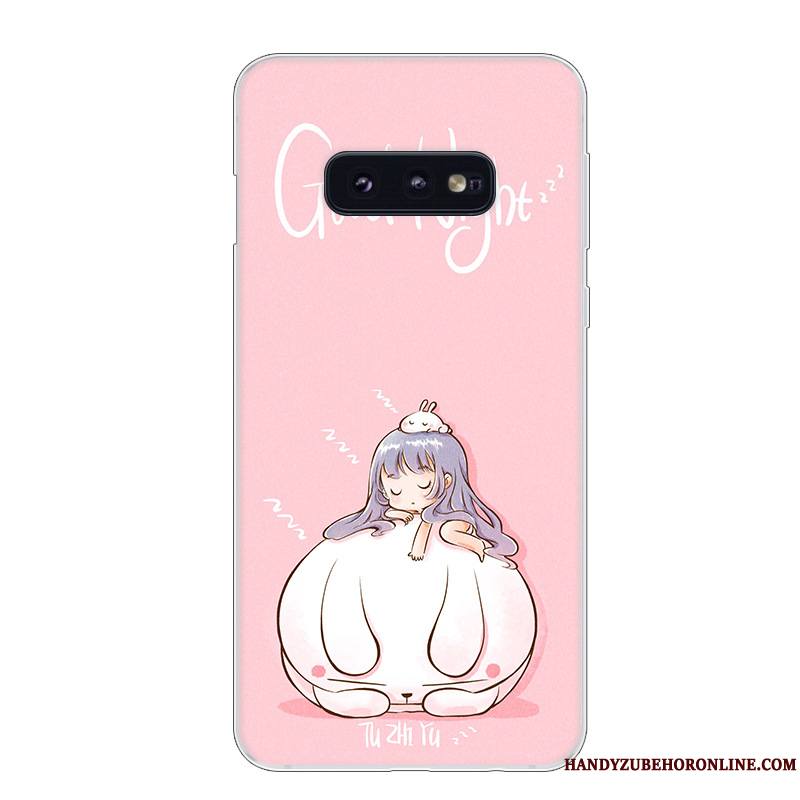 Samsung Galaxy S10e Silicone Fluide Doux Bleu Protection Blanc Coque De Téléphone Étui