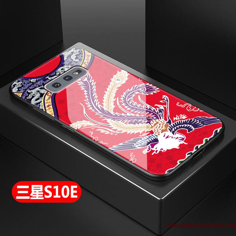 Samsung Galaxy S10e Silicone Fluide Doux Mode Style Chinois Incassable Coque Rouge