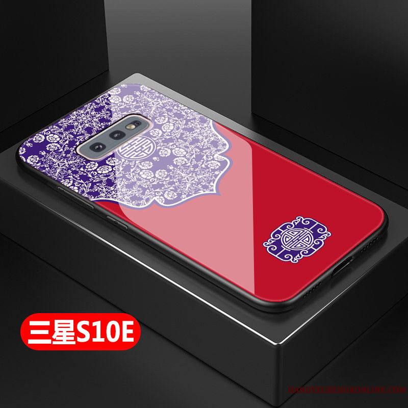 Samsung Galaxy S10e Silicone Fluide Doux Mode Style Chinois Incassable Coque Rouge