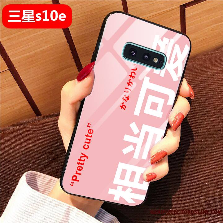 Samsung Galaxy S10e Verre Créatif Silicone Coque De Téléphone Étoile Tendance Tout Compris