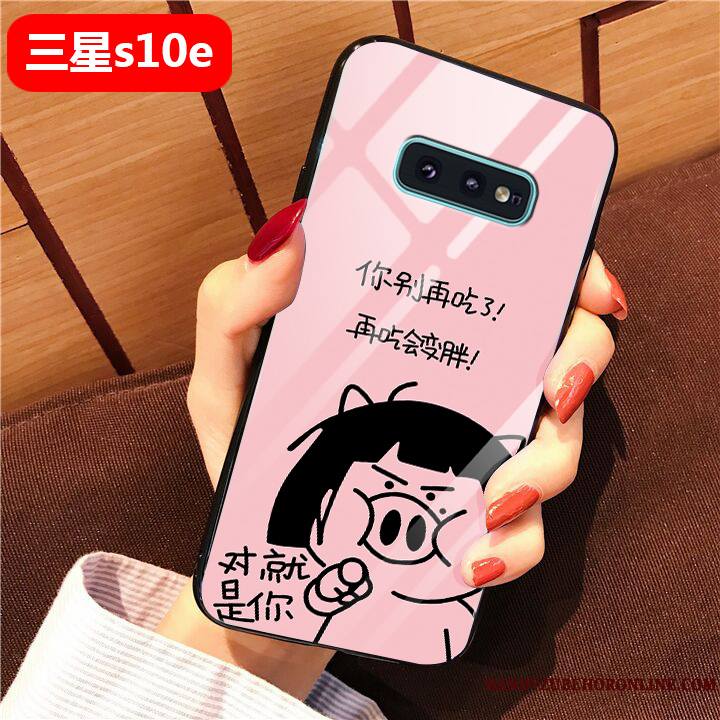 Samsung Galaxy S10e Verre Rouge Protection Incassable Personnalité Difficile Coque