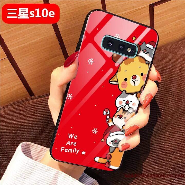 Samsung Galaxy S10e Verre Rouge Protection Incassable Personnalité Difficile Coque