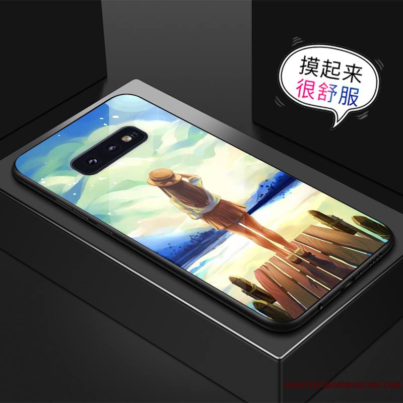Samsung Galaxy S10e Vert Incassable Étoile Coque De Téléphone Verre Créatif