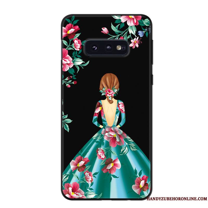 Samsung Galaxy S10e Vert Silicone Incassable Coque De Téléphone Étoile Fluide Doux Personnalité