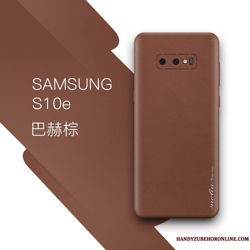 Samsung Galaxy S10e Étoile Bleu Cuir Véritable Tout Compris Étui Coque De Téléphone Protection