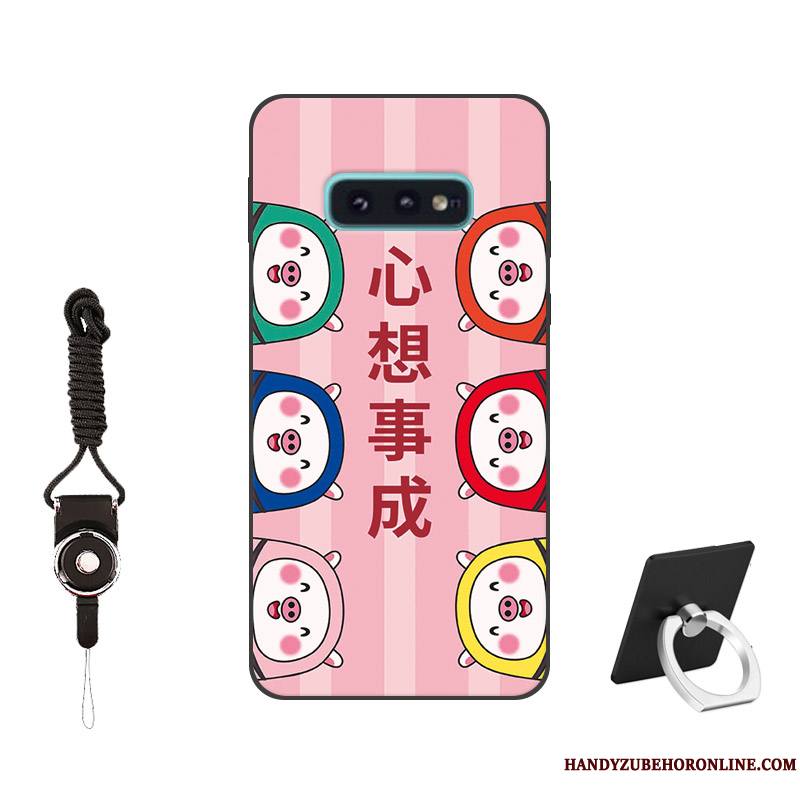 Samsung Galaxy S10e Étui Peinture Téléphone Portable Personnalisé Coque De Téléphone Rose Créatif