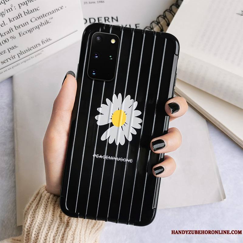 Samsung Galaxy S20+ Coque Incassable Noir Marque De Tendance Protection Nouveau Fluide Doux Vent