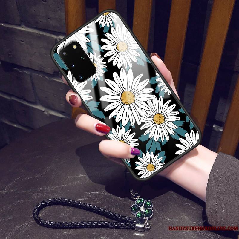 Samsung Galaxy S20+ Coque Incassable Protection Art Tournesol Fleur Verre Silicone