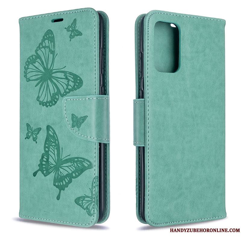 Samsung Galaxy S20 Coque Papillon Housse Couleur Unie En Relief Étui Gaufrage Ornements Suspendus