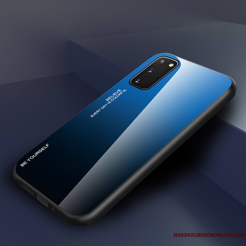 Samsung Galaxy S20 Coque Protection Étoile Étui Verre Trempé Tout Compris Bleu Créatif