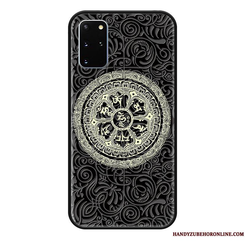 Samsung Galaxy S20+ Coque Vintage Personnalité Incassable Étui Protection Gaufrage Tendance