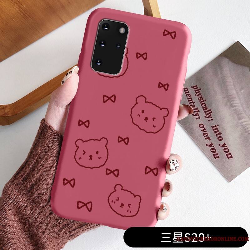 Samsung Galaxy S20+ Coque Étui Nouveau Fluide Doux Protection Simple Créatif Charmant