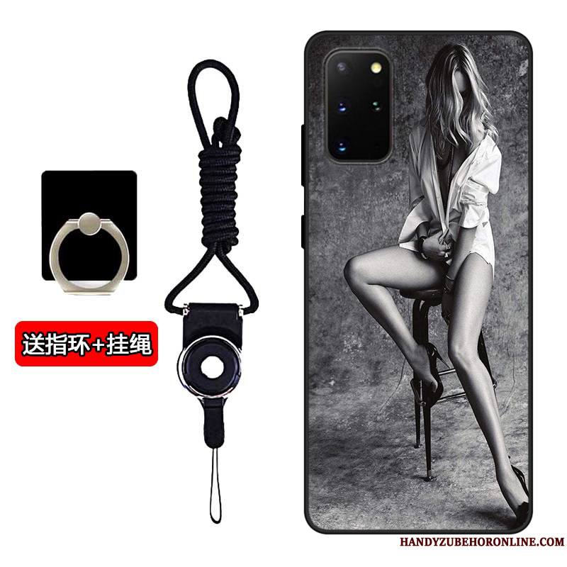 Samsung Galaxy S20+ Fluide Doux Tout Compris Vent Coque De Téléphone Silicone Étoile Amoureux