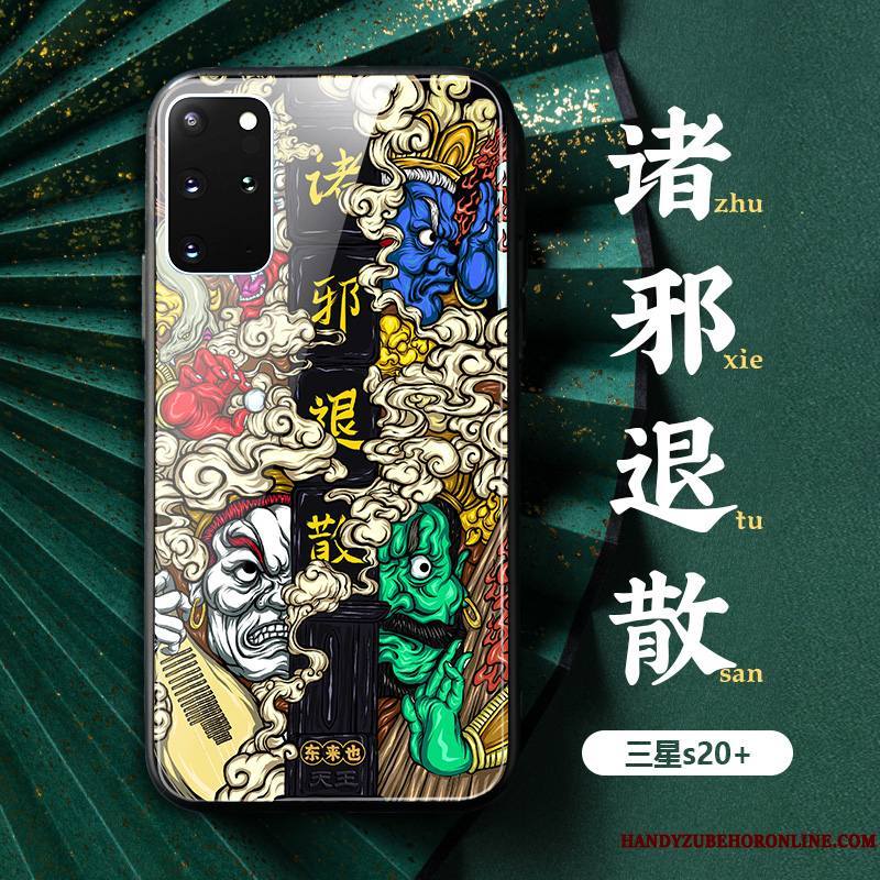 Samsung Galaxy S20+ Incassable Coque De Téléphone Étoile Vert Style Chinois