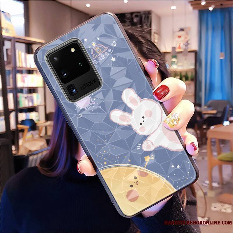 Samsung Galaxy S20 Ultra Coque Tout Compris Dessin Animé Bleu Étoile Losange Frais Petit