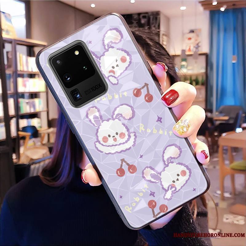 Samsung Galaxy S20 Ultra Coque Tout Compris Dessin Animé Bleu Étoile Losange Frais Petit