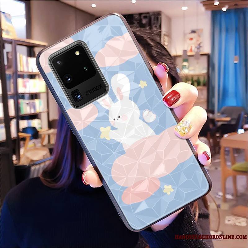 Samsung Galaxy S20 Ultra Coque Tout Compris Dessin Animé Bleu Étoile Losange Frais Petit