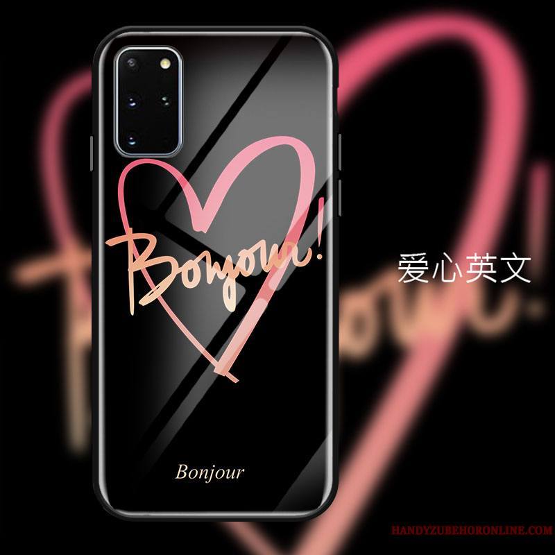 Samsung Galaxy S20 Étoile Étui Verre Amour Coque De Téléphone Noir Protection