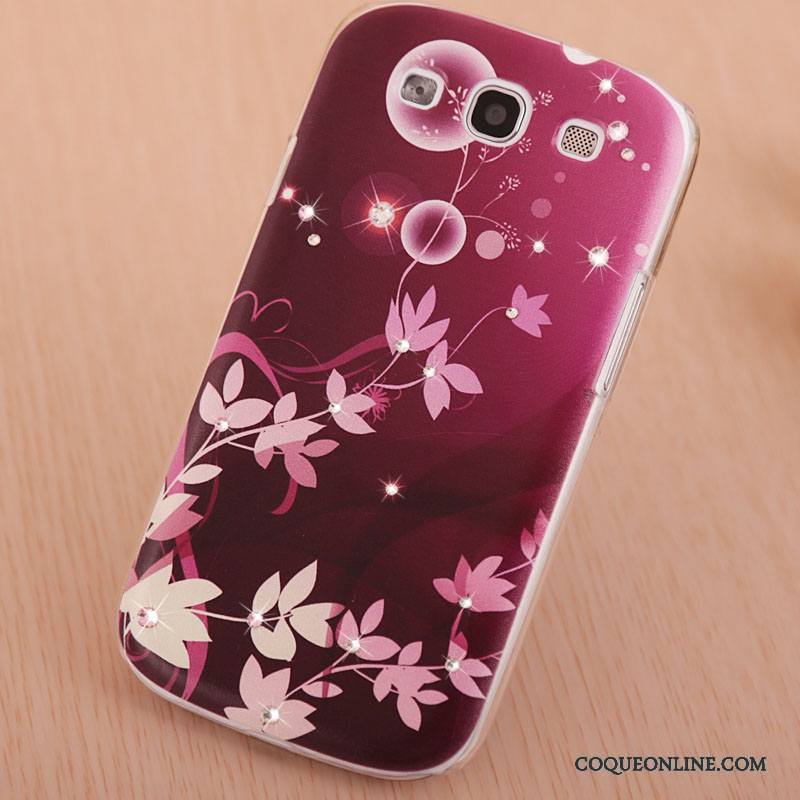 Samsung Galaxy S3 Coque De Téléphone Strass Peinture Étui Rose Tendance Étoile