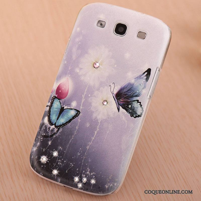 Samsung Galaxy S3 Coque De Téléphone Strass Peinture Étui Rose Tendance Étoile