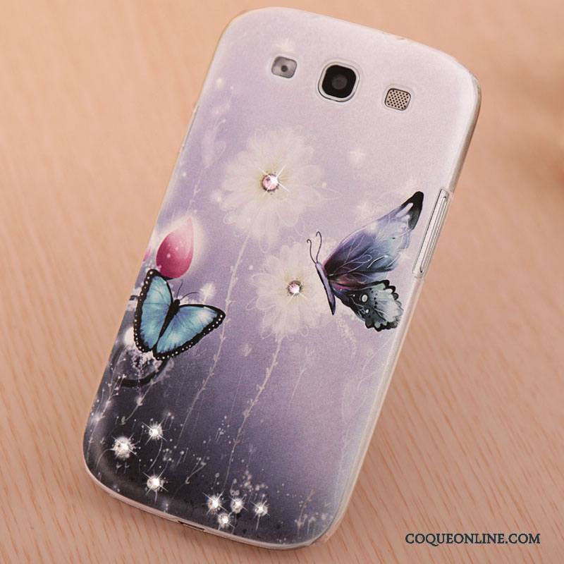Samsung Galaxy S3 Coque De Téléphone Strass Peinture Étui Rose Tendance Étoile