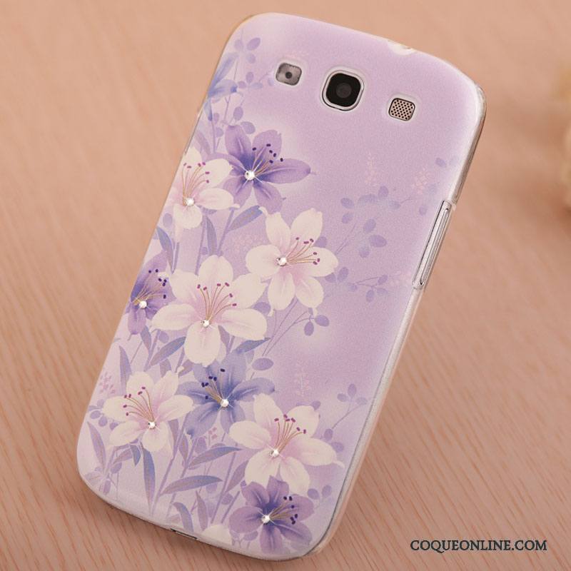 Samsung Galaxy S3 Coque De Téléphone Strass Peinture Étui Rose Tendance Étoile