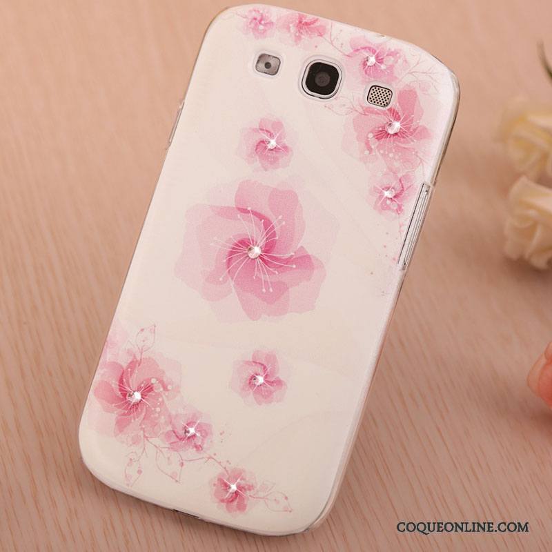 Samsung Galaxy S3 Coque De Téléphone Strass Peinture Étui Rose Tendance Étoile