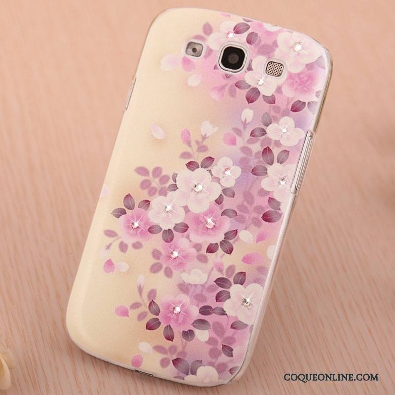 Samsung Galaxy S3 Coque De Téléphone Strass Peinture Étui Rose Tendance Étoile