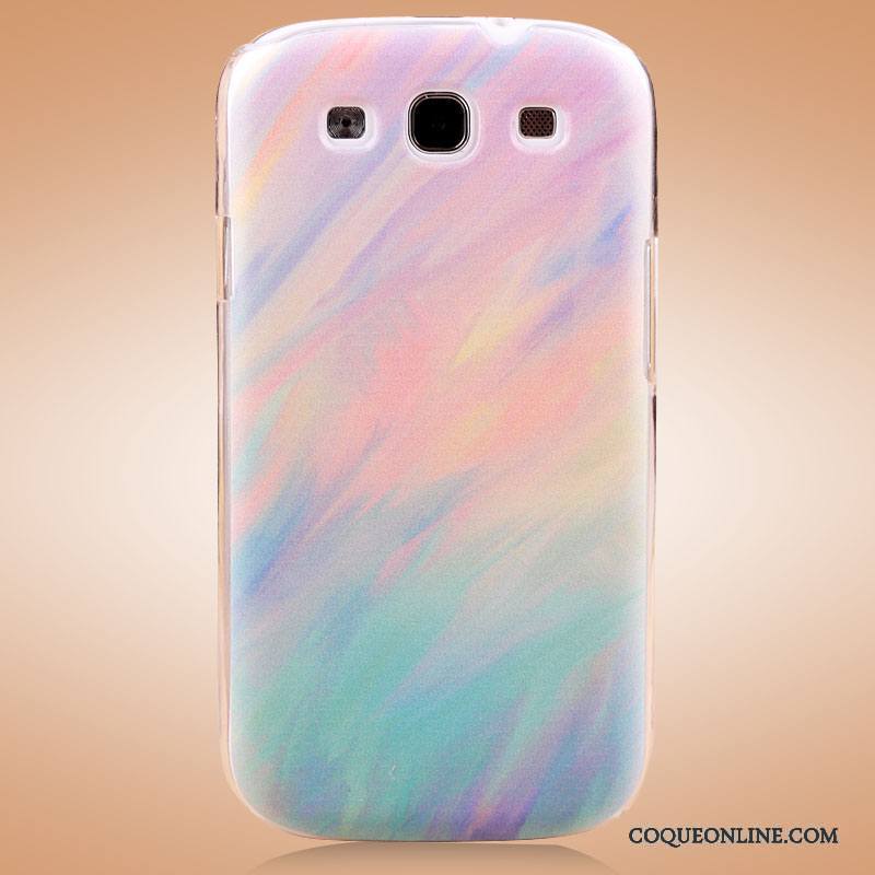 Samsung Galaxy S3 Coque De Téléphone Étoile Multicolore Étui Peinture Délavé En Daim Protection