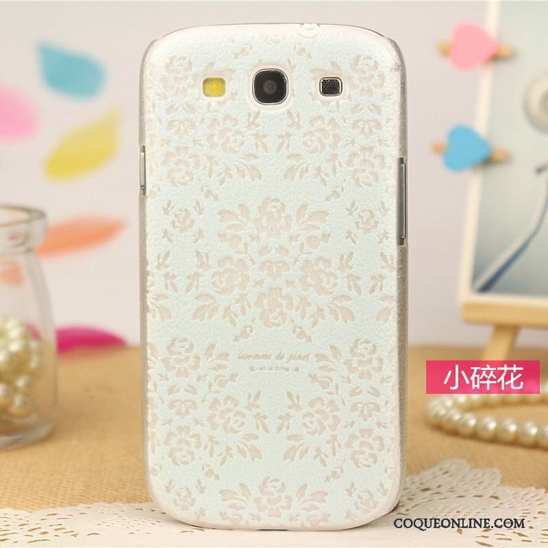 Samsung Galaxy S3 Cuir Coque Tendance Modèle Fleurie Dessin Animé Peinture Rose