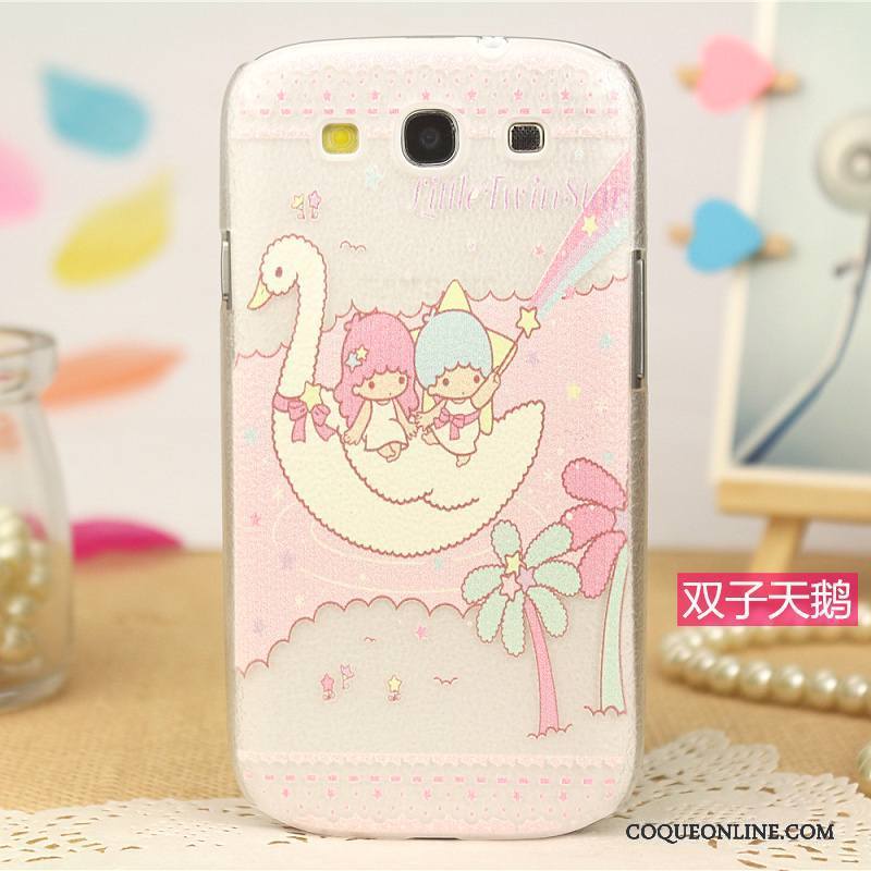 Samsung Galaxy S3 Cuir Coque Tendance Modèle Fleurie Dessin Animé Peinture Rose