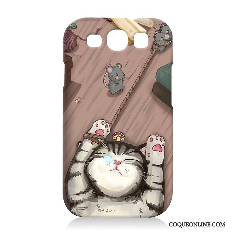 Samsung Galaxy S3 Dessin Animé Noir Coque De Téléphone Blanc Étoile Étui Protection