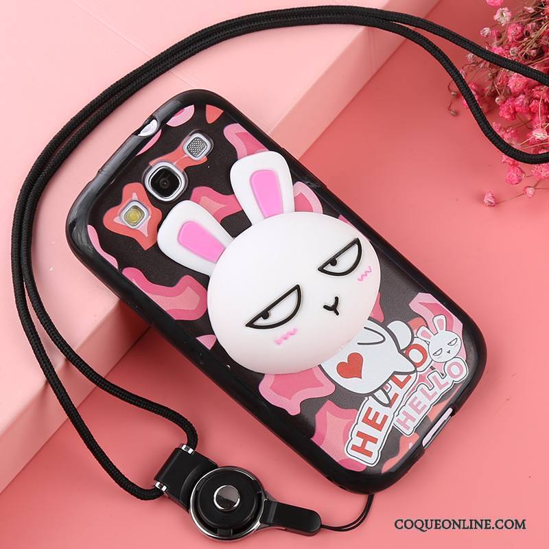 Samsung Galaxy S3 Incassable Coque Rose Téléphone Portable De Téléphone Fluide Doux Dessin Animé