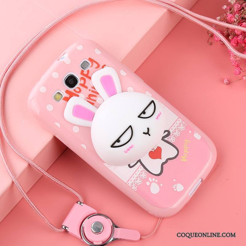 Samsung Galaxy S3 Incassable Coque Rose Téléphone Portable De Téléphone Fluide Doux Dessin Animé