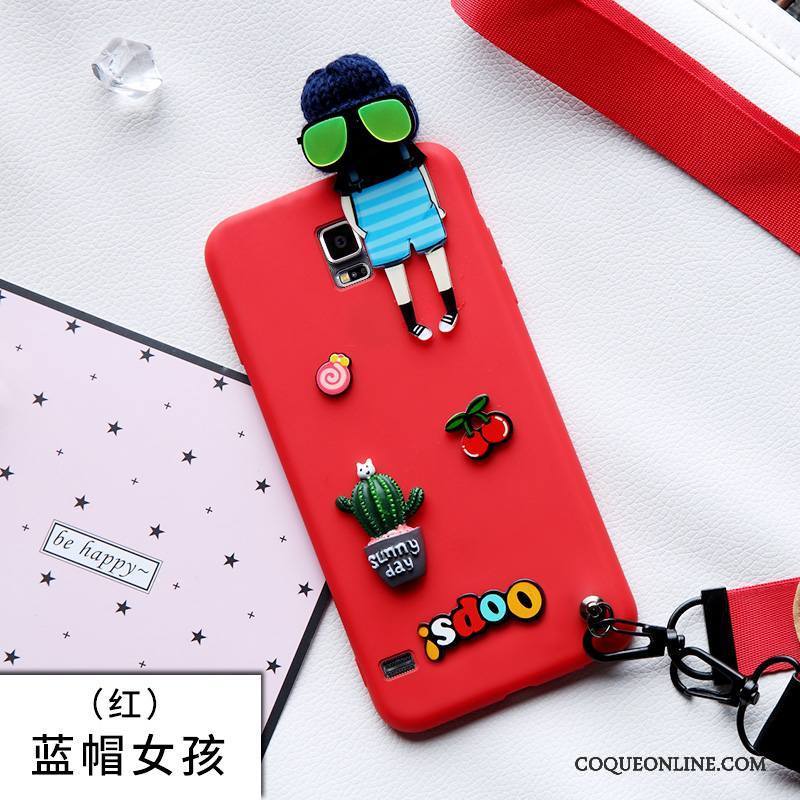 Samsung Galaxy S4 Coque Incassable Charmant Protection Étui Rouge Dessin Animé Étoile