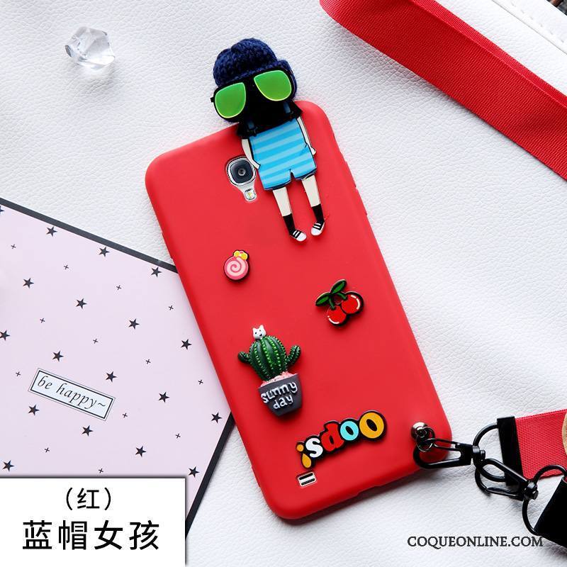 Samsung Galaxy S4 Coque Incassable Charmant Protection Étui Rouge Dessin Animé Étoile