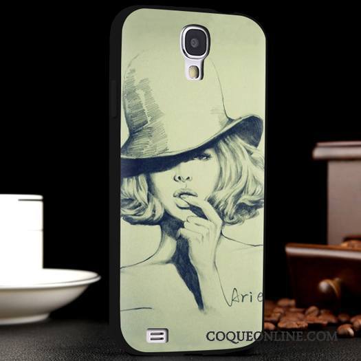 Samsung Galaxy S4 Noir Tendance Fluide Doux Téléphone Portable Étoile Coque De Téléphone Silicone