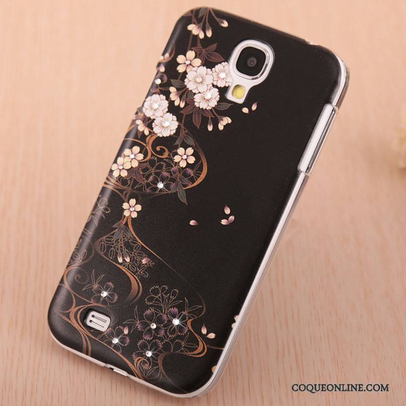 Samsung Galaxy S4 Strass Peinture Noir Coque Protection De Téléphone Étoile