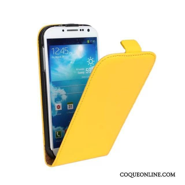Samsung Galaxy S4 Téléphone Portable Étoile Orange Étui Étui En Cuir Protection Coque