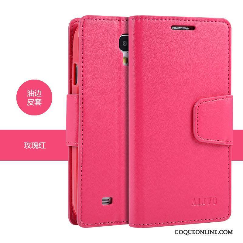 Samsung Galaxy S4 Étoile Protection Clamshell Rose Coque Nouveau Étui