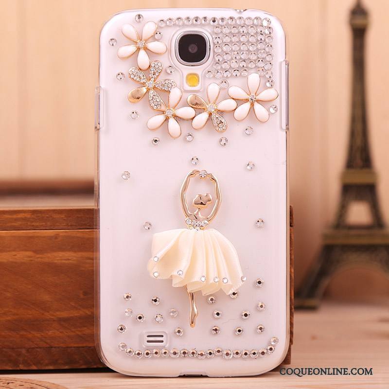 Samsung Galaxy S4 Étui Coque Étoile De Téléphone Strass Noir Protection